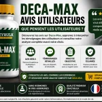 Illustration présentant Deca-Max de CrazyBulk avec une analyse des avis utilisateurs, des témoignages et des conseils pour interpréter les retours d'expérience de manière objective.